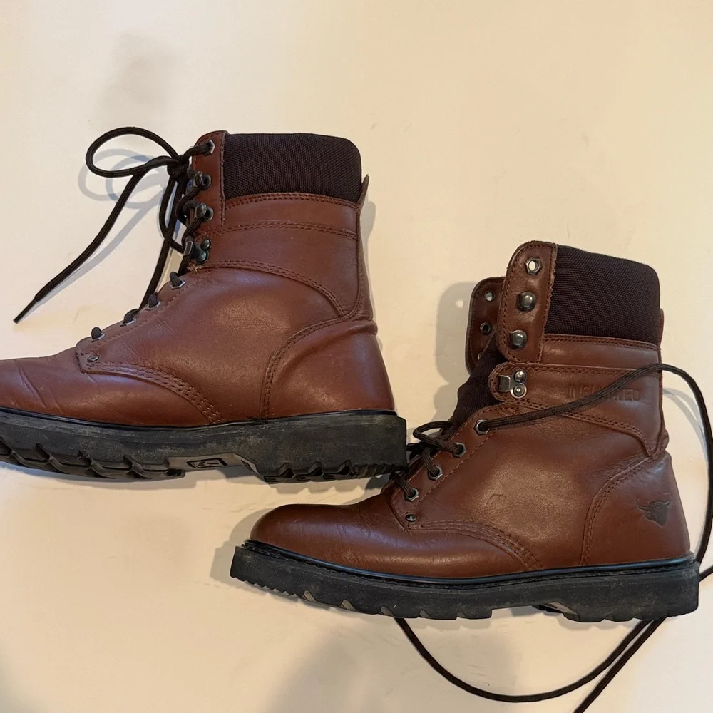 Texas Steer Leather Men's Hiking/ Work Boots - Picture 6 of 9